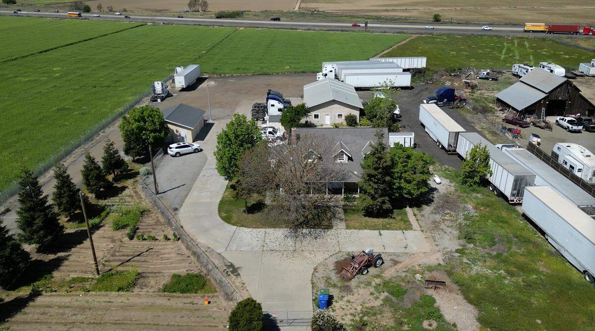 East Greenway Avenue near Turlock on Friday, April 11, 2025. The Stanislaus County Planning Commission approved a permit for up to 12 trucks and trailers on part of a 10.3-acre parcel on East Greenway between Lander Avenue and Golf Road.
