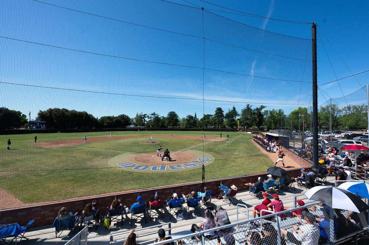Modesto and Sacramento City College compete in game 3 of the 3C2A NorCal Regional playoff at Modesto Junior College in Modesto, Calif., Friday, May 3, 2024.