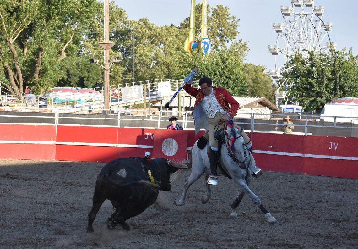 Bloodless bullfights, a Portuguese tradition, were held at the Stanislaus County Fair in Turlock, California, on Sunday night, July 7, 2024.