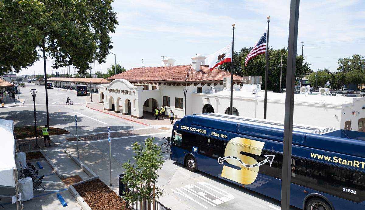 Modesto Transit Center in Modesto, Calif., Thursday, June 15, 2023.