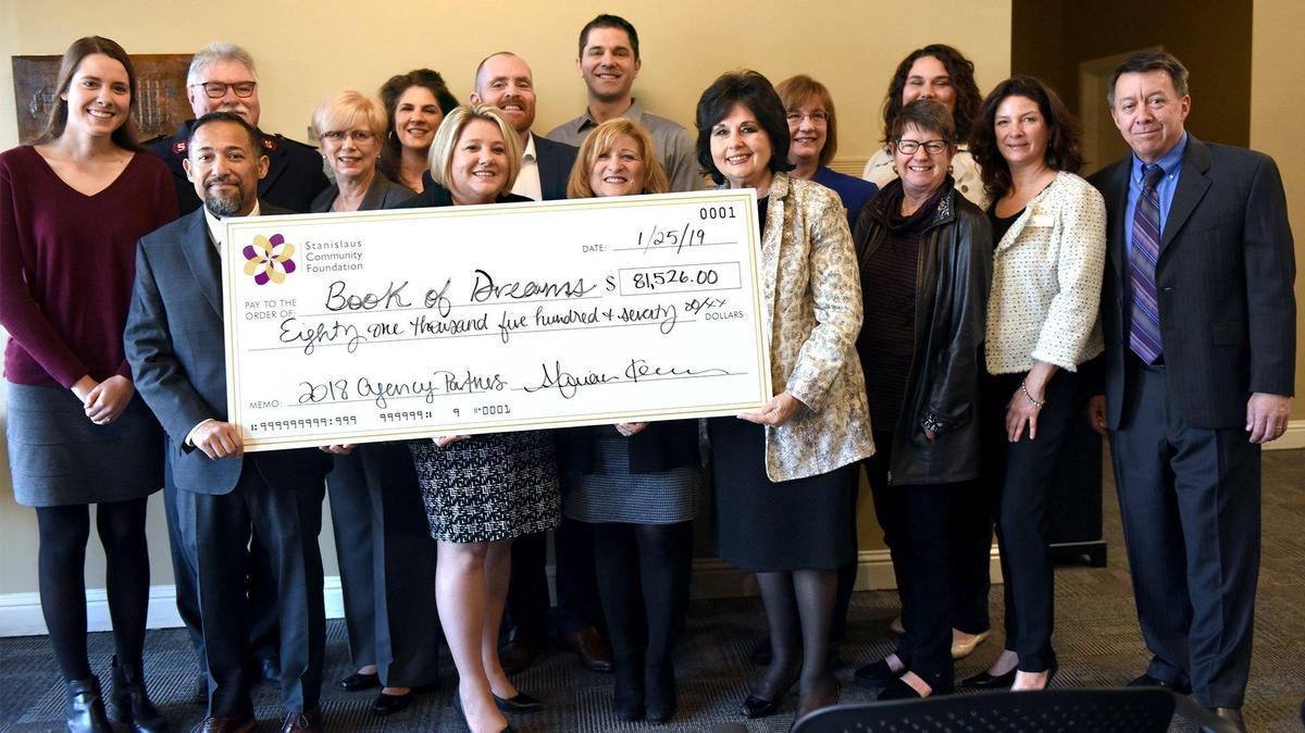 Recipients and organizers of donations for The Modesto Bee’s 2018 Book of Dreams fundraising campaign are pictured Friday morning January 25, 2019 during an awards ceremony at the Stanislaus Community Foundation in Modesto, Calif.