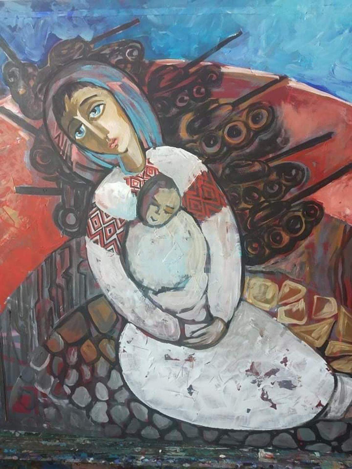Mother and child by Nadia Boretska of Khmelnytskyi, Ukraine.