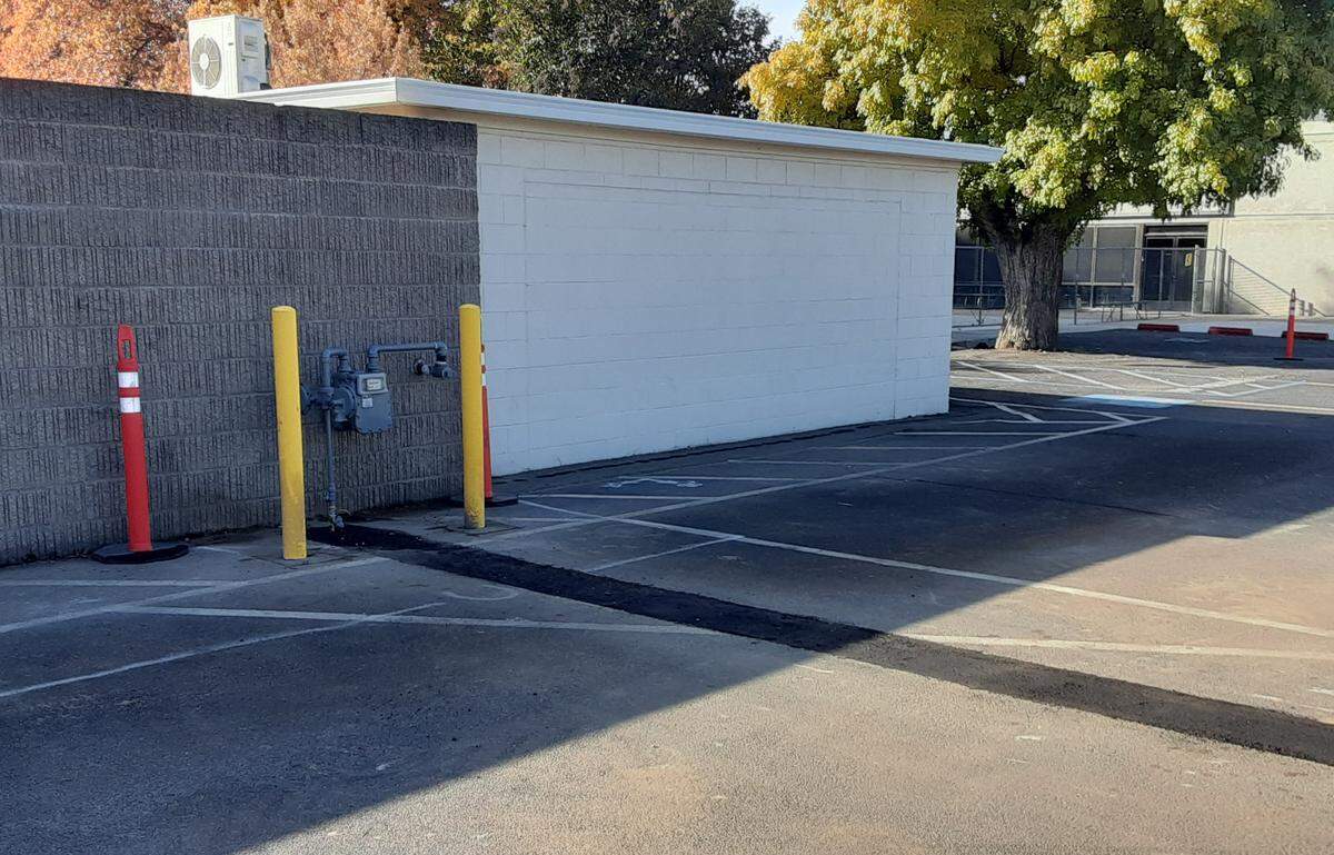 The Sisters of the Cross of the Sacred Heart of Jesus convent on Maze Boulevard in Modesto has a new gas meter and new gas line. Photographed Monday, Nov. 21, 2022.