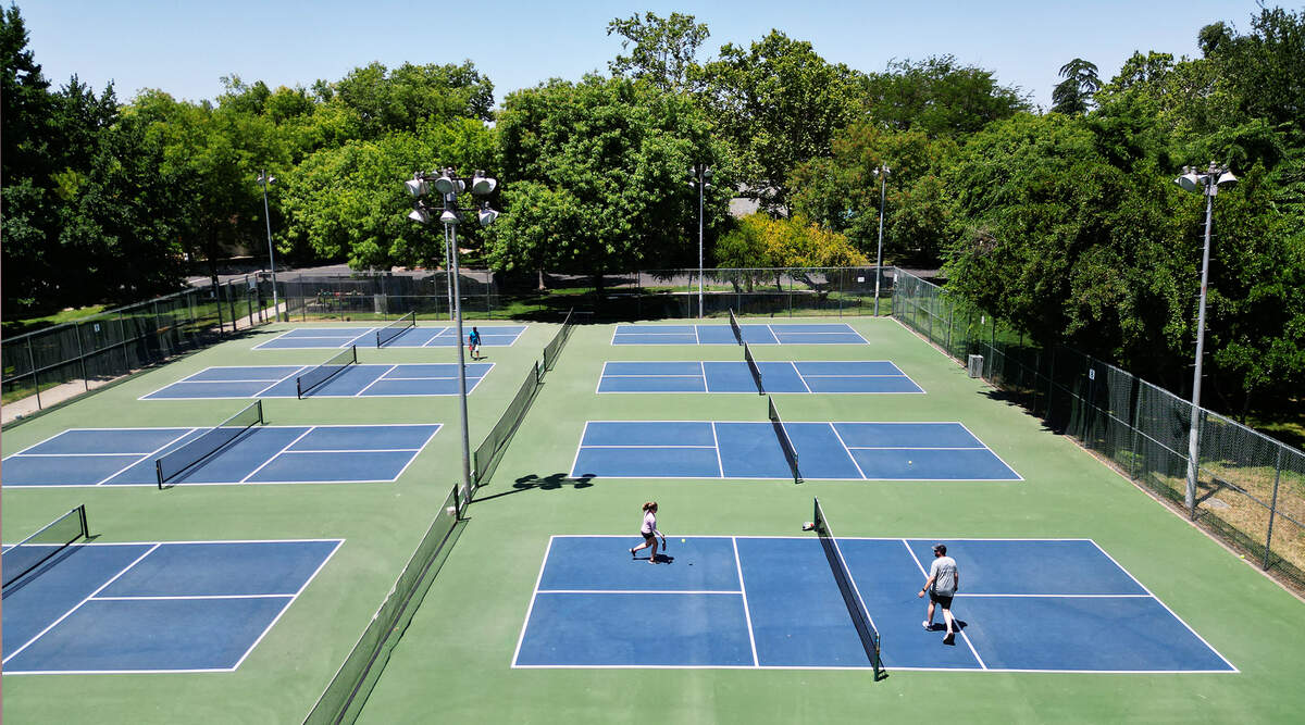 Pickleball courts at Graceada Park in Modesto, Calif., Saturday, June 3, 2023.