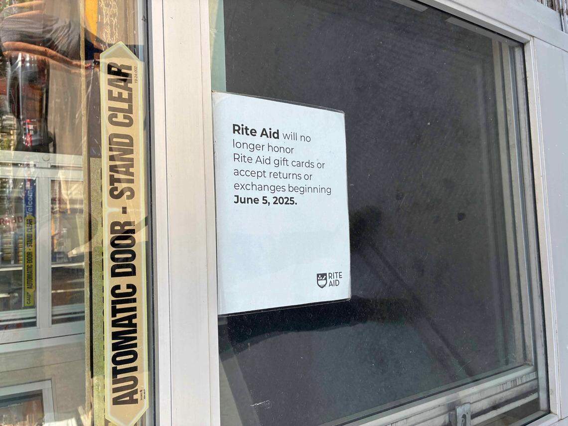 Notices posted on the store’s doors stated that the store would stop accepting gift cards returns or exchanges, starting Thursday, June 5.