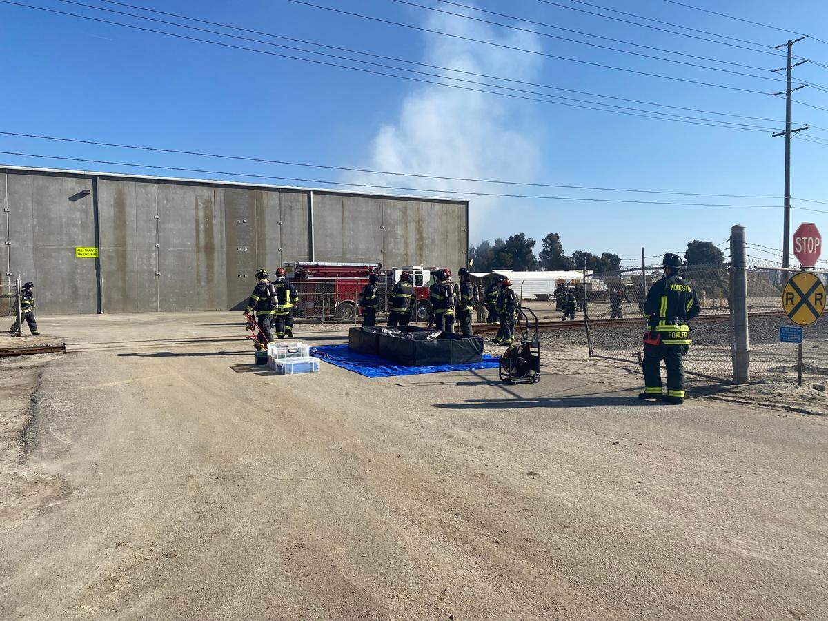 Some Ceres residents have been told to shelter in place due to a hazmat incident at a farm supply company.