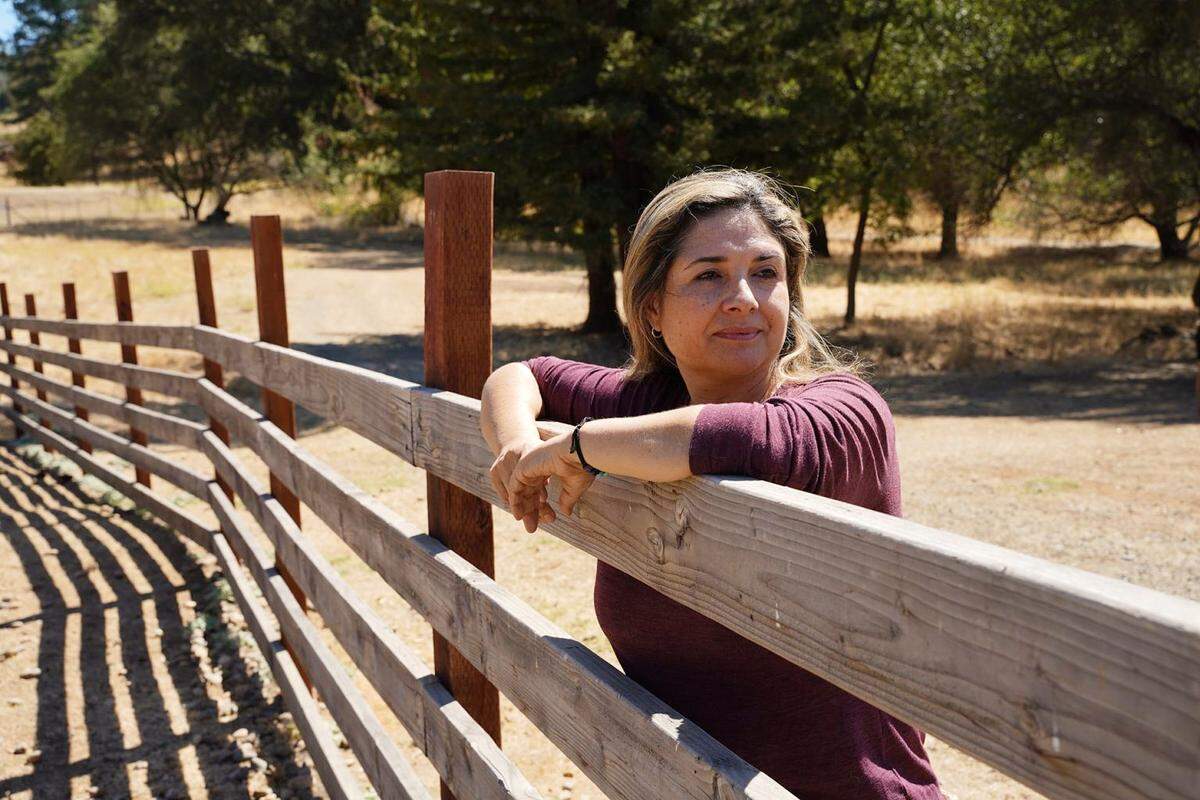 California Senator Marie Alvarado-Gil, who represents Stanislaus and 12 other counties, near her home in Jackson, Calif.