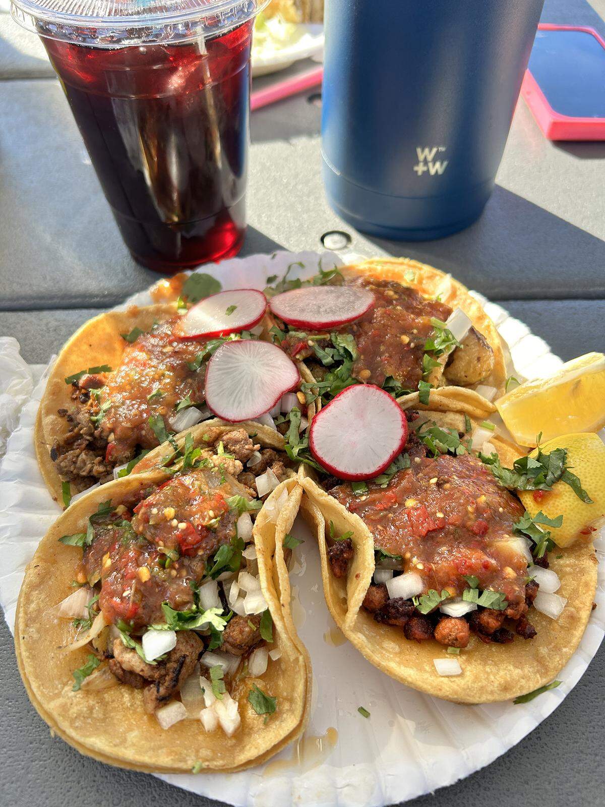 Tacos from El Mexicano at Paradise Plaza food truck park on I Street in Modesto, Tuesday, Jan. 14, 2025.