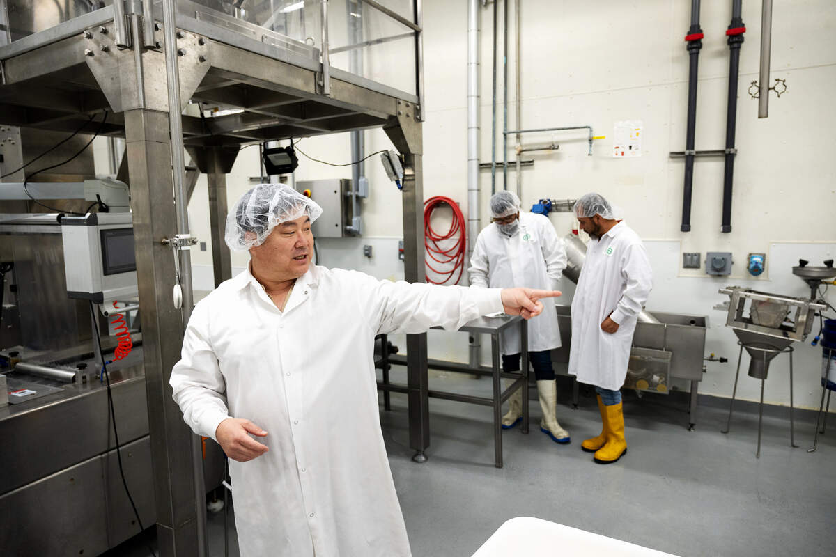 Cheese Bits CEO and founder Stefen Choy shows the production facility in Riverbank, Calif., Friday, May 31, 2024.
