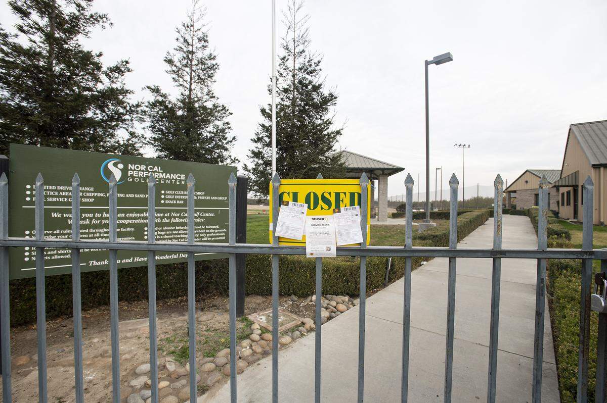 The Nor Cal Performance Golf Center driving range on north McHenry is currently closed, on Wednesday, November 13, in Modesto.