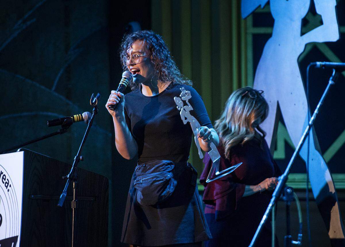 Mattea Overstreet was voted best singer songwriter during the Modesto Area Music Awards at The State Theatre in Modesto, Calif., Tuesday, Oct. 15, 2019.