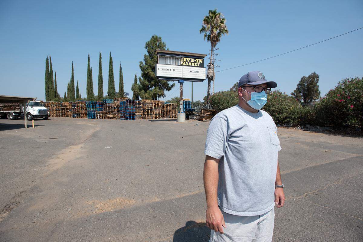 Mark Stotzer is working to re-open the Ceres Drive-In theater in Ceres, Calif., on Friday, Sept. 4, 2020.