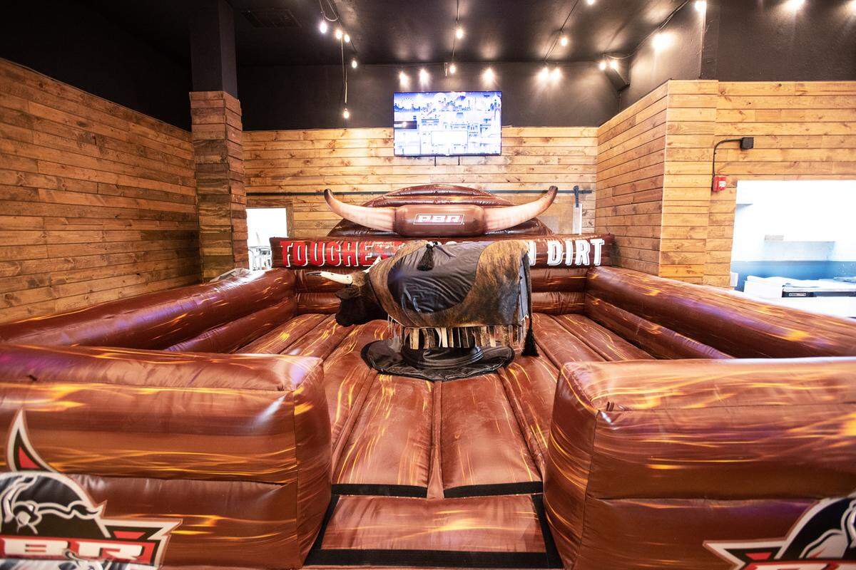 The soon to be opened Rancho Fresco Cantina and Nightclub will feature a Professional Bull Riders mechanical bull in Modesto, Calif., on Friday, Oct. 1, 2021.