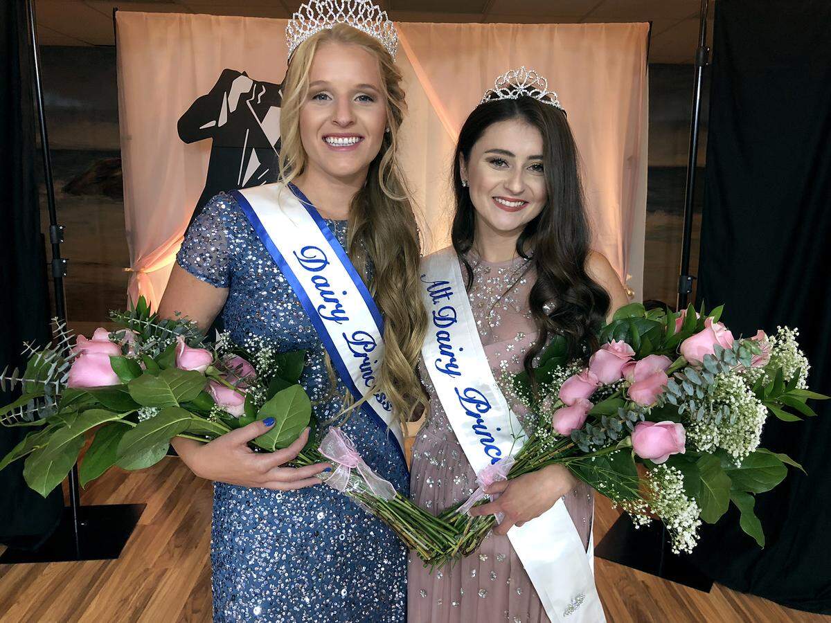 Sophia Vander Dussen of El Nido, Merced County, left, was named Dairy Princess for District 6 by the California Milk Advisory Board on Thursday, June 14, 2018. At right is First Alternate Caroline Lee of Modesto.