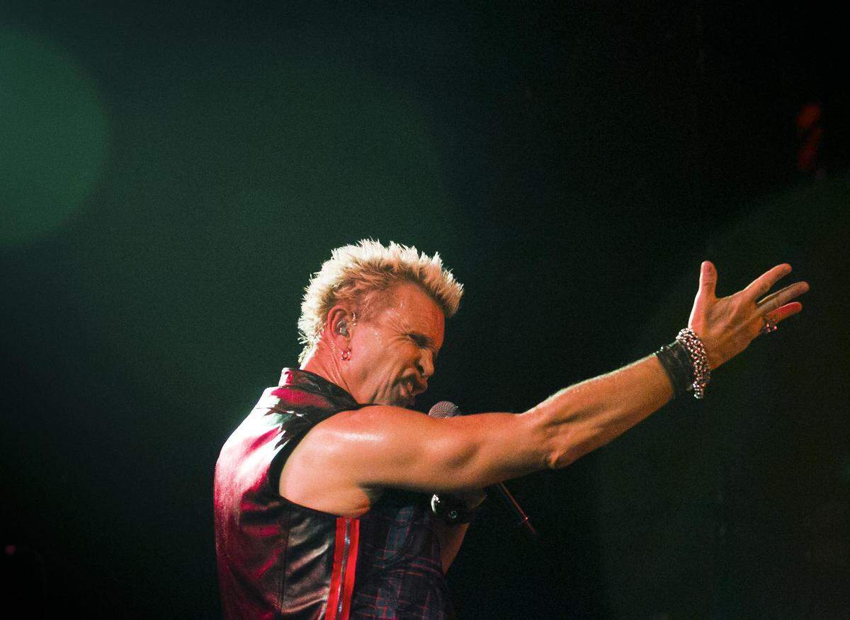 Singer Billy Idol performs Sunday night Dec. 14, 2014 for a sold-out crowd at the 999-capacity Knitting Factory in Boise. The 59-year-old British rocker, known for hits such as “Rebel Yell” and “White Wedding,” was the headliner at Concert for Cause, an annual fundraiser put on by 94.9 FM The River. The event benefited the Women’s and Children’s Alliance.