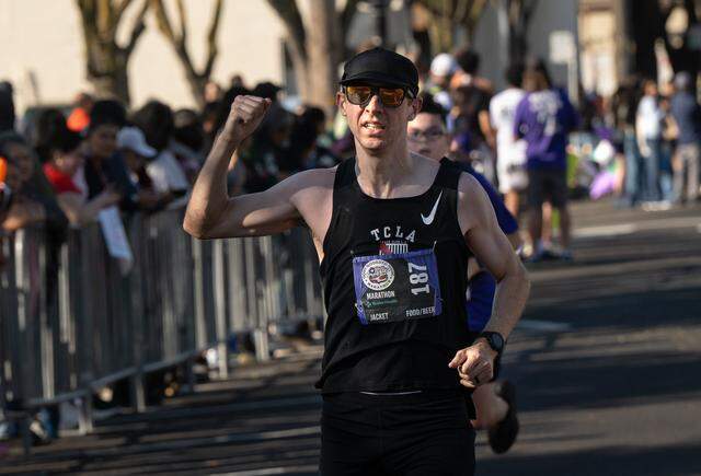 Benjamin Enowitz appeared to be the winner of the marathon but was later disqualified, “The lead bike took the first full marathon runner and turned him around at mile 13 instead of at the correct spot” race director Bree Fitzpatrick told The Bee.”