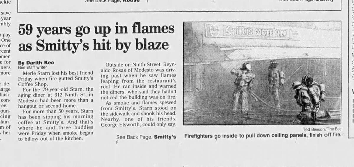 Smitty’s Diner, 612 9th Street, burned on October 13, 1995