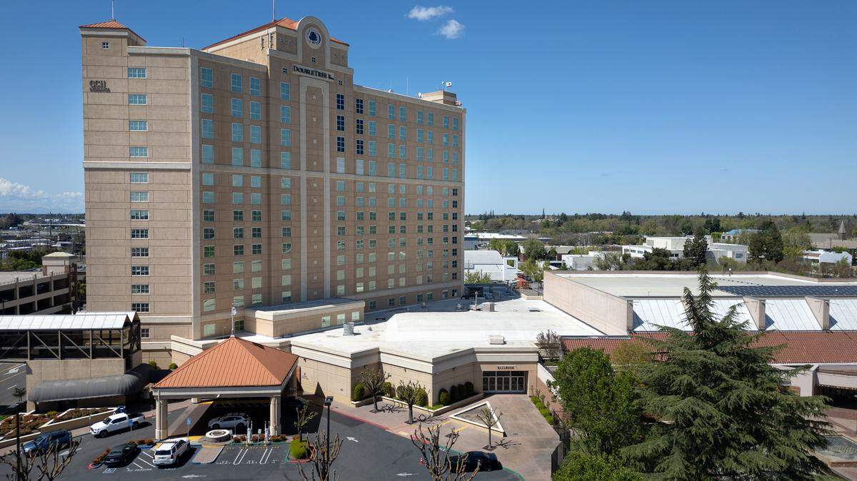 Modesto Centre Plaza and the DoubleTree Hotel in Modesto, Thursday, April 4, 2025. 