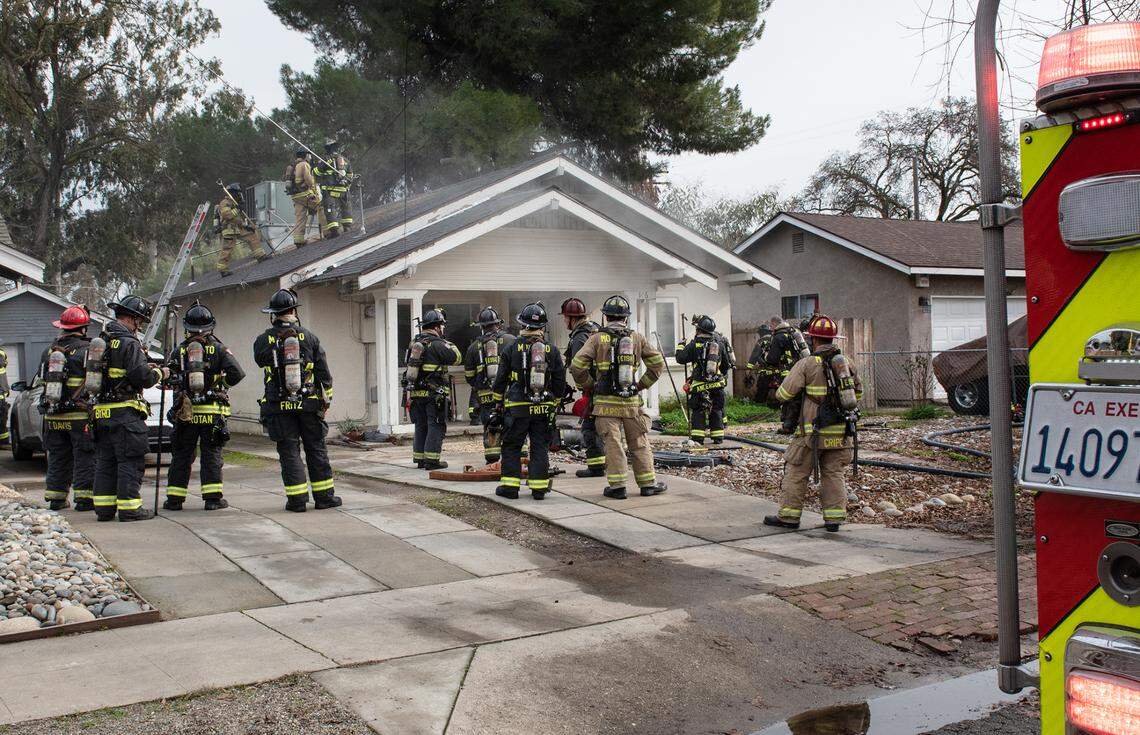 Modesto firefighters quickly extinguished a kitchen fire in a house on James Street in Modesto, Calif., Tuesday, Jan. 3, 2023.