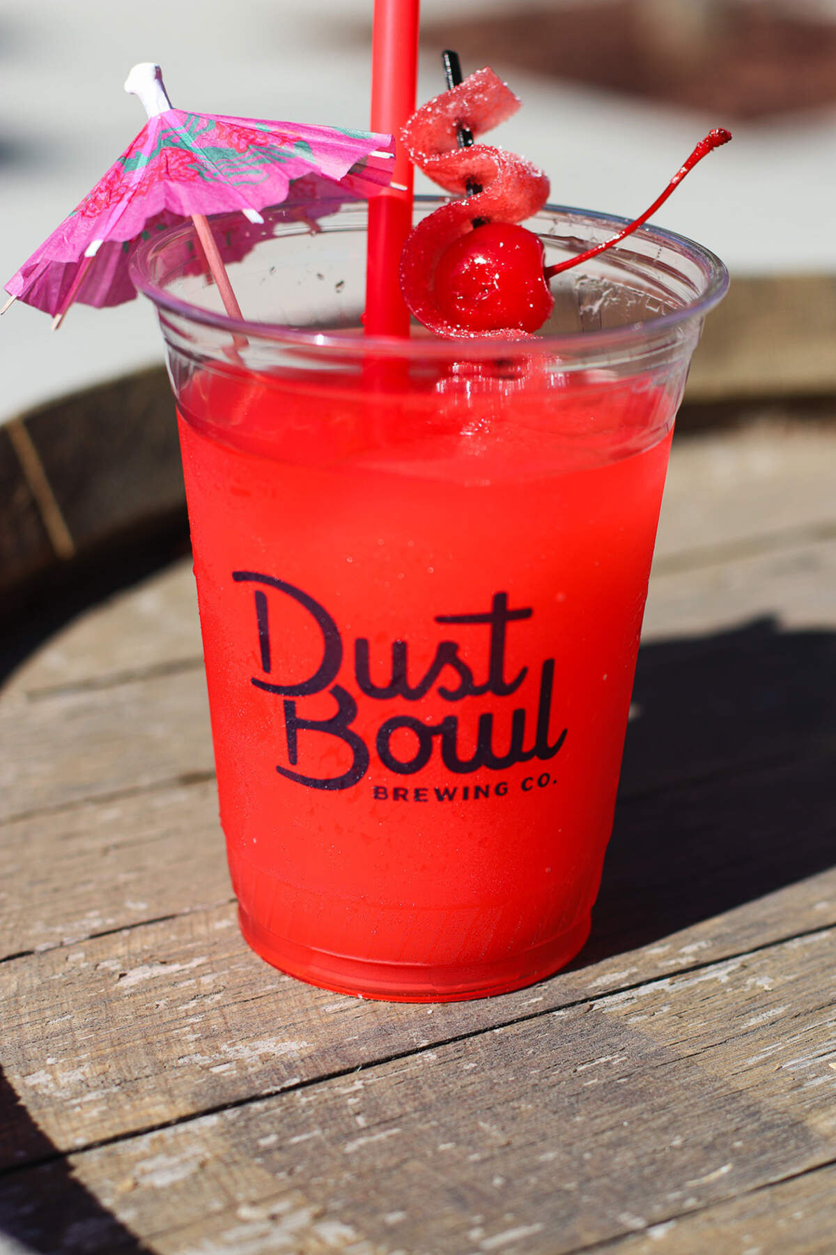 A slushy named Dirty Shirley is made with the first distilled spirit from Dust Bowl Brewing in Turlock, California, introduced in June 2024.