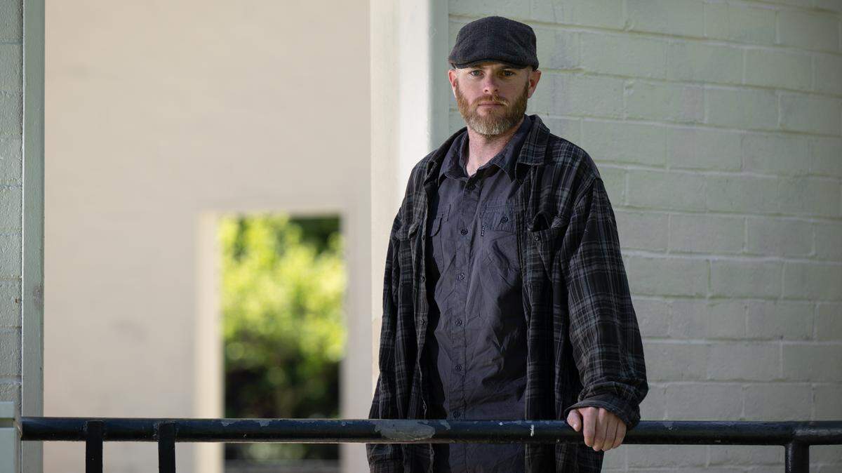Colin Buckley in Modesto, Calif., Tuesday, April 9, 2024. At 15, Buckley was sent to the Academy at Ivy Ridge, the same boarding school that is the subject of the Netflix documentary, “The Program: Cons, Cults and Kidnapping.” Operated from 2001 to 2009, the Academy at Ivy Ridge was a private, for-profit boarding school. It billed itself as a behavior modification school for troubled and difficult teens.