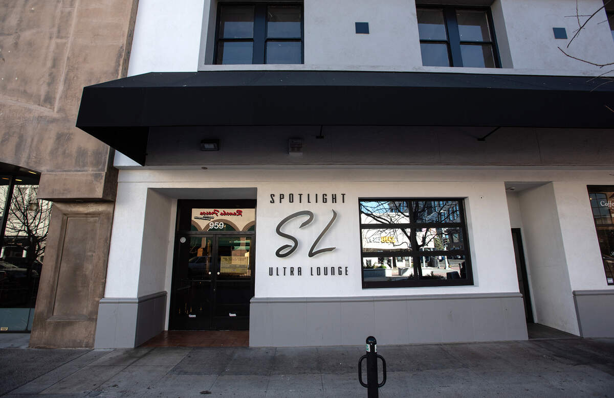 Spotlight Ultra Lounge in downtown Modesto, Calif., on March 10, 2022.