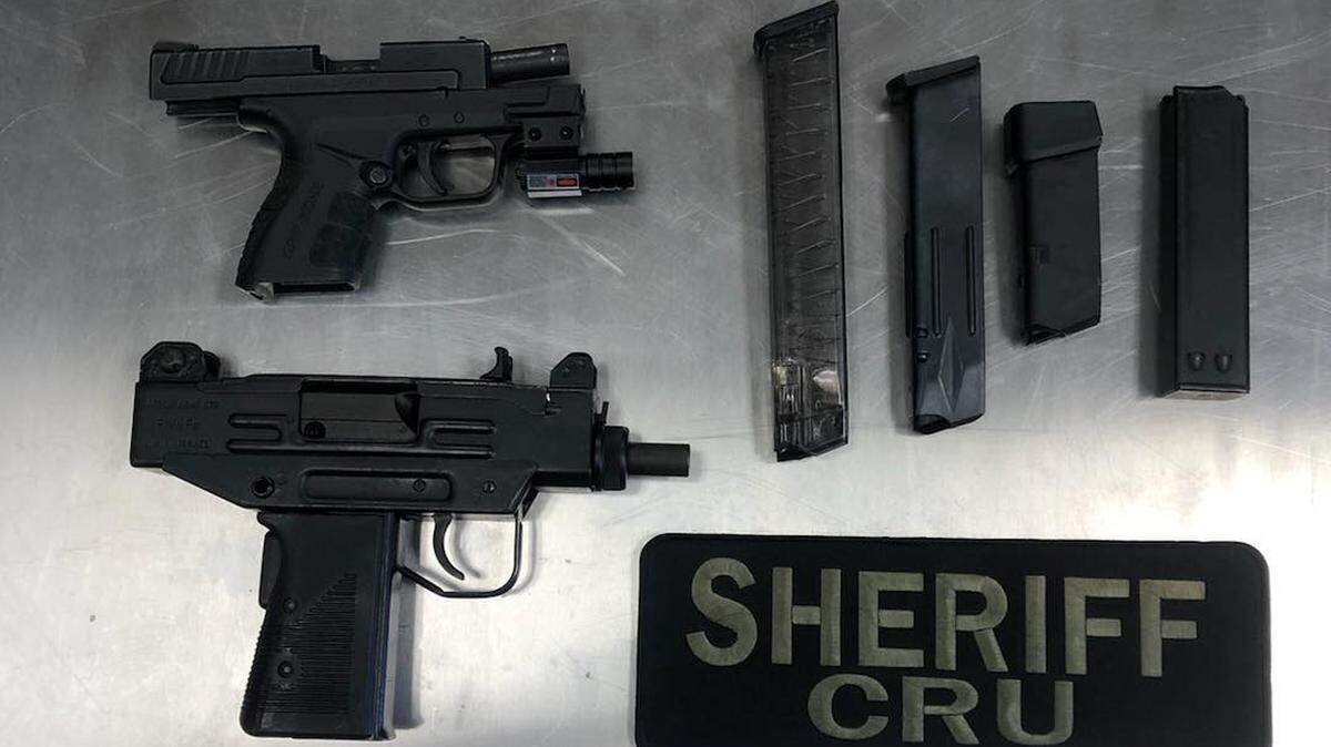 Guns recoved after Stanislaus County Sheriff’s deputies broke up an illegal marijuana cultivation operation in southeast Modesto CA.