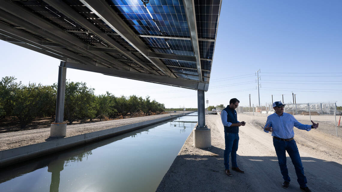 Turlock Irrigation District is placing solar panels atop canals. And the world is watching