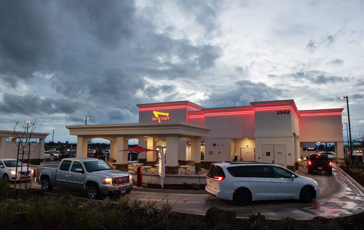 In-N-Out restaurant at Ceres Gateway Center in Ceres, Calif., Friday, Jan. 13, 2023.