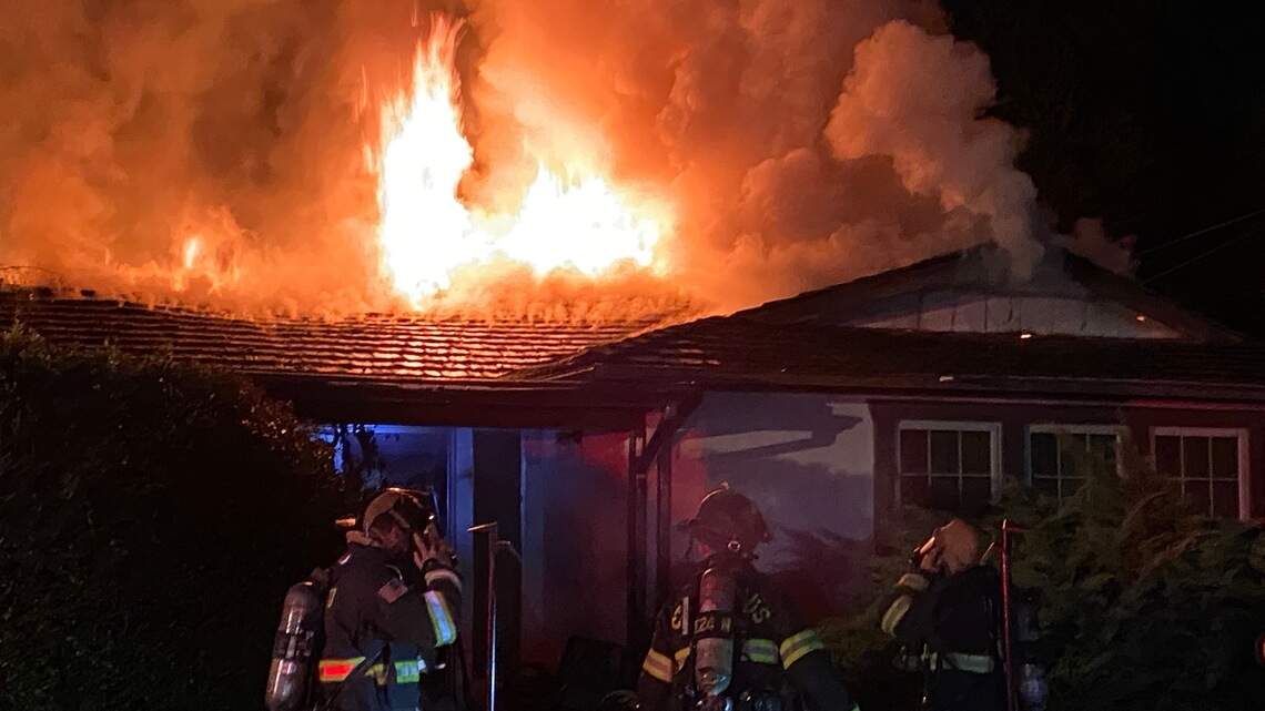 Fire destroys most of Oakdale-area home’s roof. Residents escape harm