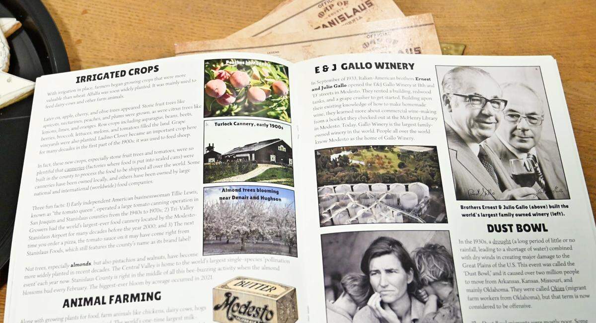 A detail from the 60-page “StaniStory: Change and Continuity in Stanislaus County,” a history of Stanislaus County by Keith Highiet and David Seymour.