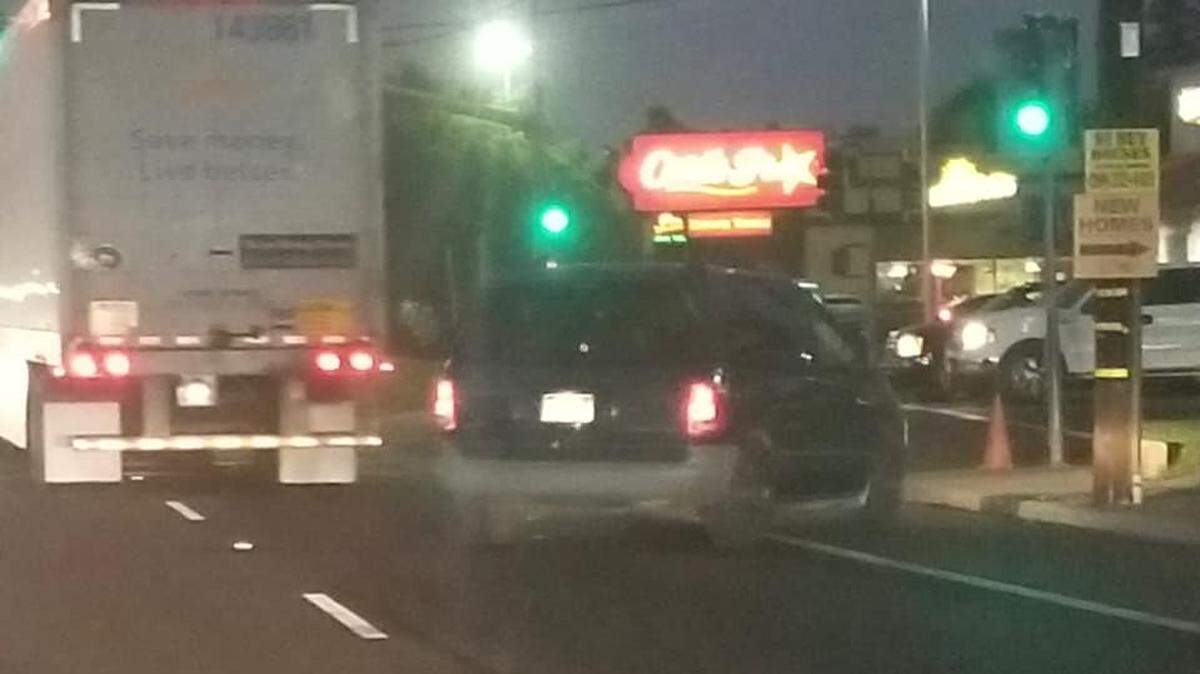 Police are looking for the driver of this van. He struck a pedestrian at Mitchell and Whitmore on Tuesday night and then fled the scene.