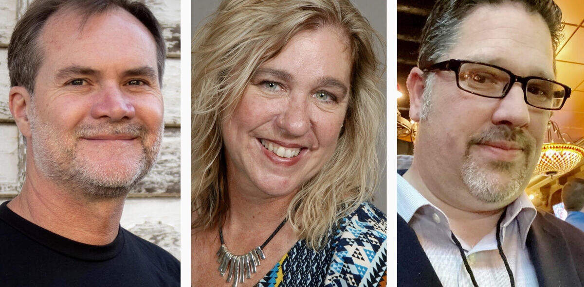 Modesto City Council District 3 2020 candidates, from left, Jim Applegate, Janice Keating and Chris Ricci