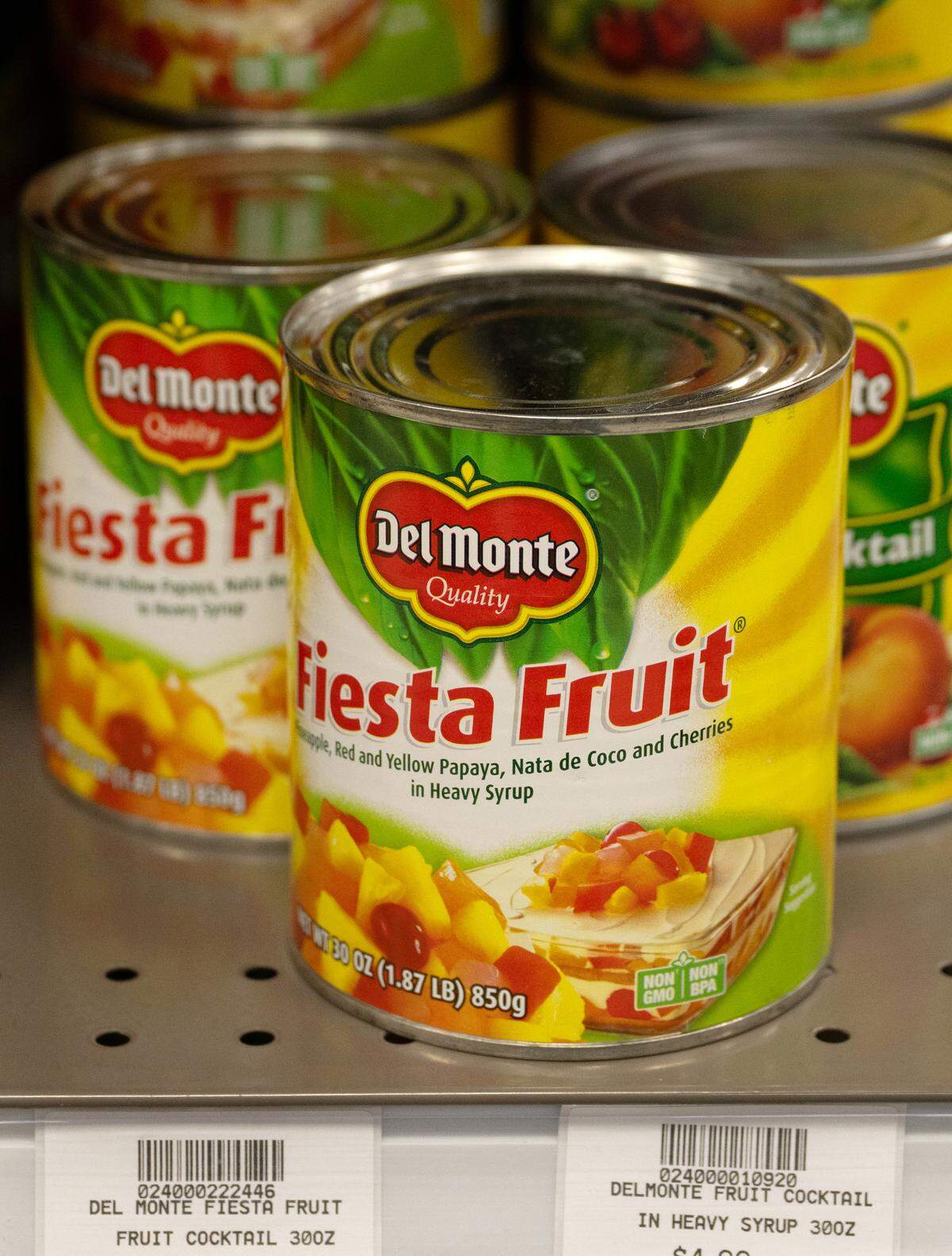 Del Monte fruit cocktail at Asian Market in Modesto, Wednesday, July 2, 2025. 
