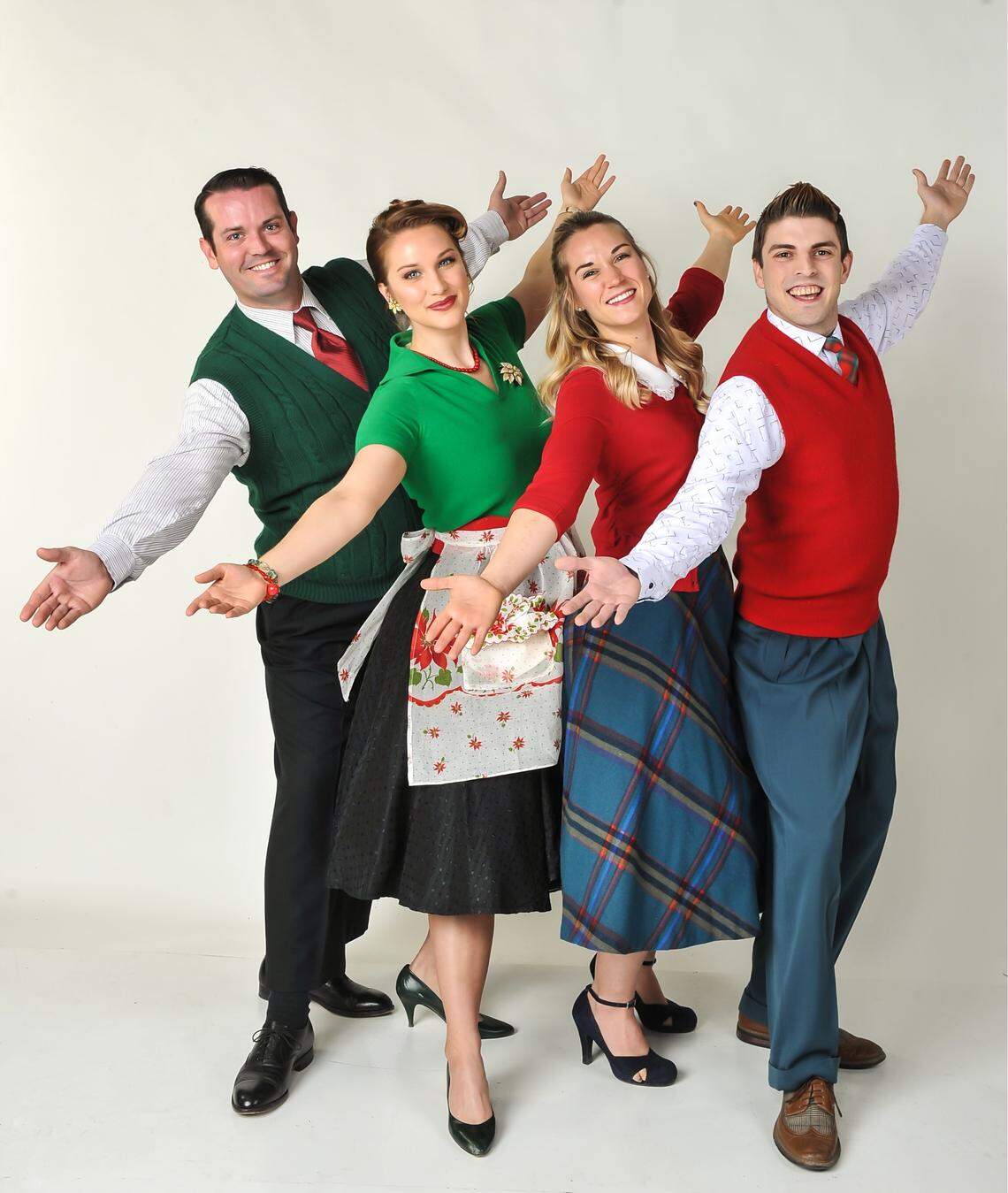 Paul Henry, Stefani Potter, Kelly Ann Dunn, Lucas Michael Chandler in SRT’s “Holiday Jukebox.”