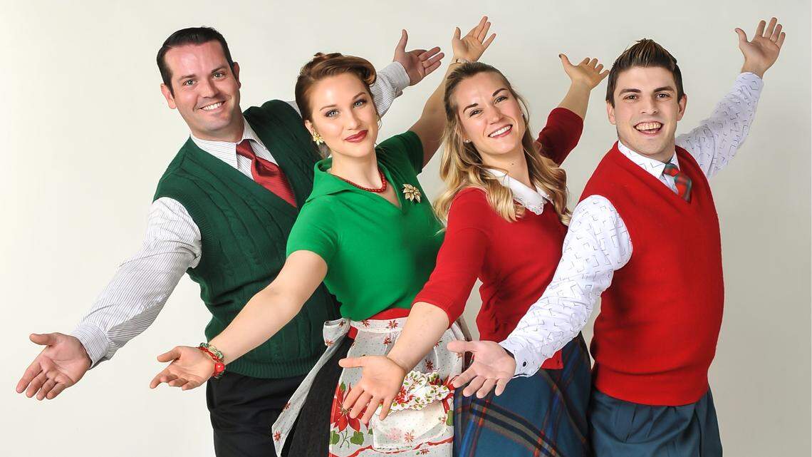 Paul Henry, Stefani Potter, Kelly Ann Dunn, Lucas Michael Chandler in SRT’s “Holiday Jukebox.”