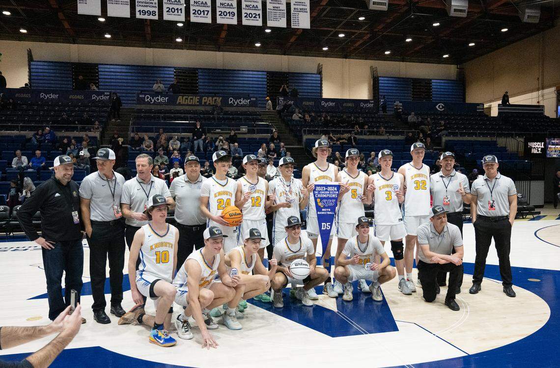 Ripon Christian won the Sac-Joaquin Section Division V title with a 67-47 over Futures at UC Davis in Davis, Calif., Friday, Feb. 23, 2024.