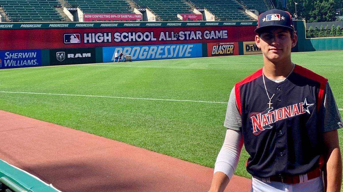 Turlock senior catcher Tyler Soderstrom played in the 2019 MLB High School All-Star Game on Saturday, July 6, 2019 at Progressive Field in Cleveland, Ohio.