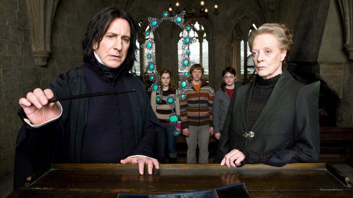 Alan Rickman and Maggie Smith are shown in Warner Bros. Pictures "Harry Potter and the Half-Blood Prince."