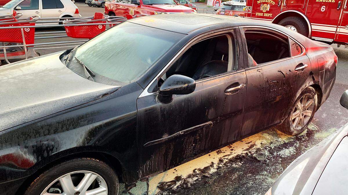 A man suffered burns to about 50 percent of his body after he lit a jug full gasoline on fire.