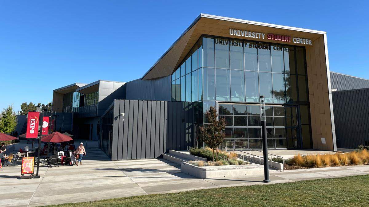 Student center at California State University, Stanislaus in Turlock, Calif., Friday, Oct. 17, 2023.