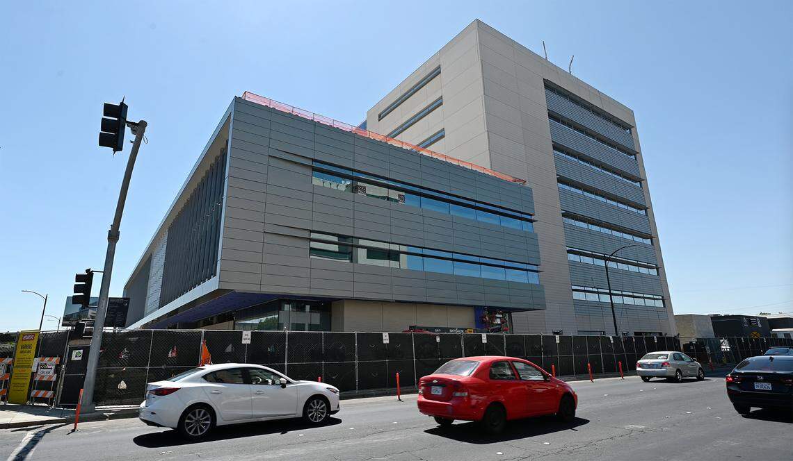 The Stanislaus County Superior Court building under construction in Modesto, Calif., Thursday, Aug.22, 2024.