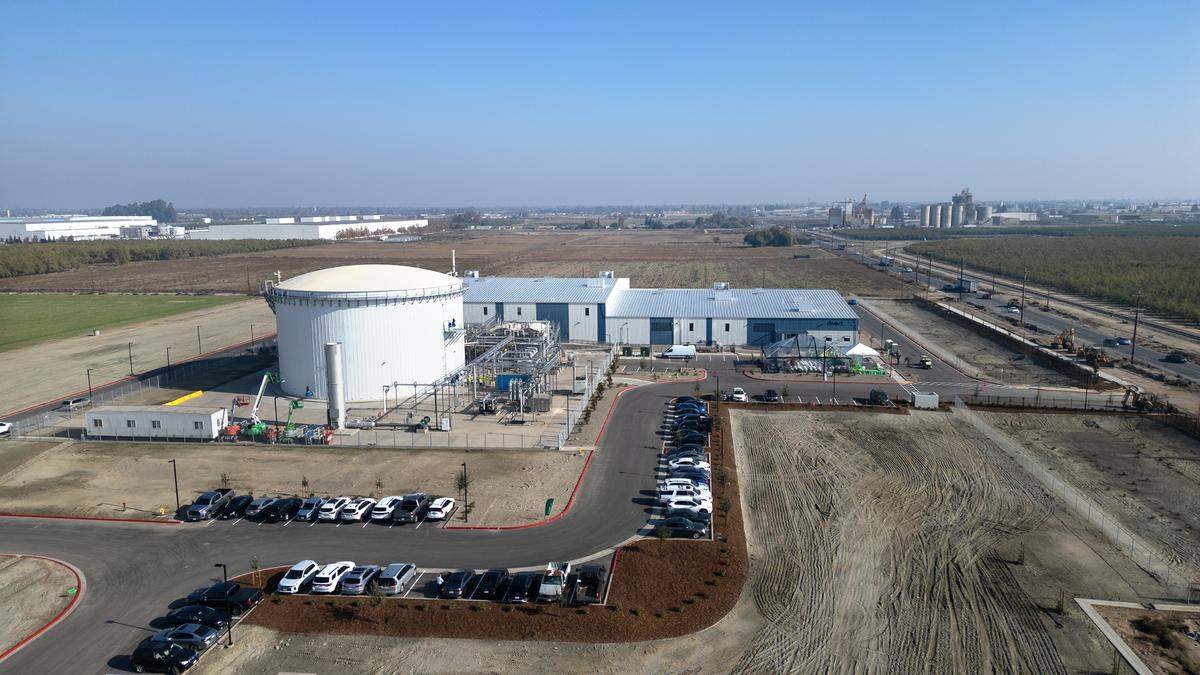 Divert Inc. plant converts unsold food into fuel in west Turlock, Wednesday, Dec. 4, 2024. West Main Street is on the right.