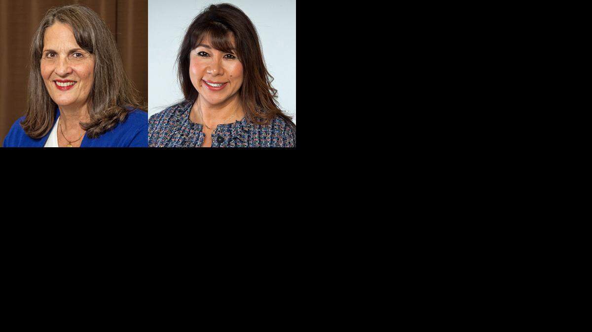 Sue Zwahlen, left, and Virginia Madueno, are both running for the 10th Congressional District in the June 2018 election.