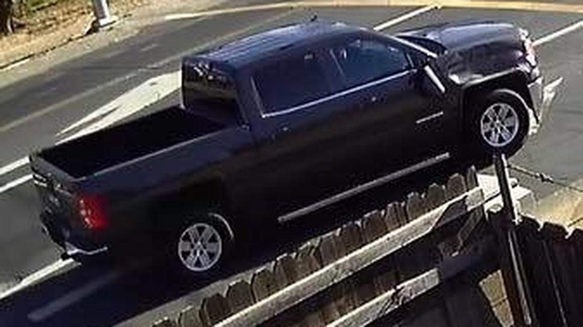 Modesto Area CHP has released surveillance image of a dark gray or black GMC Sierra crew cab, believed to be model year 2014 or 2015, that was involved in a fatal hit-and-run crash with a bicyclist along Service Road at Moffett Road Friday, June 15, 2018.