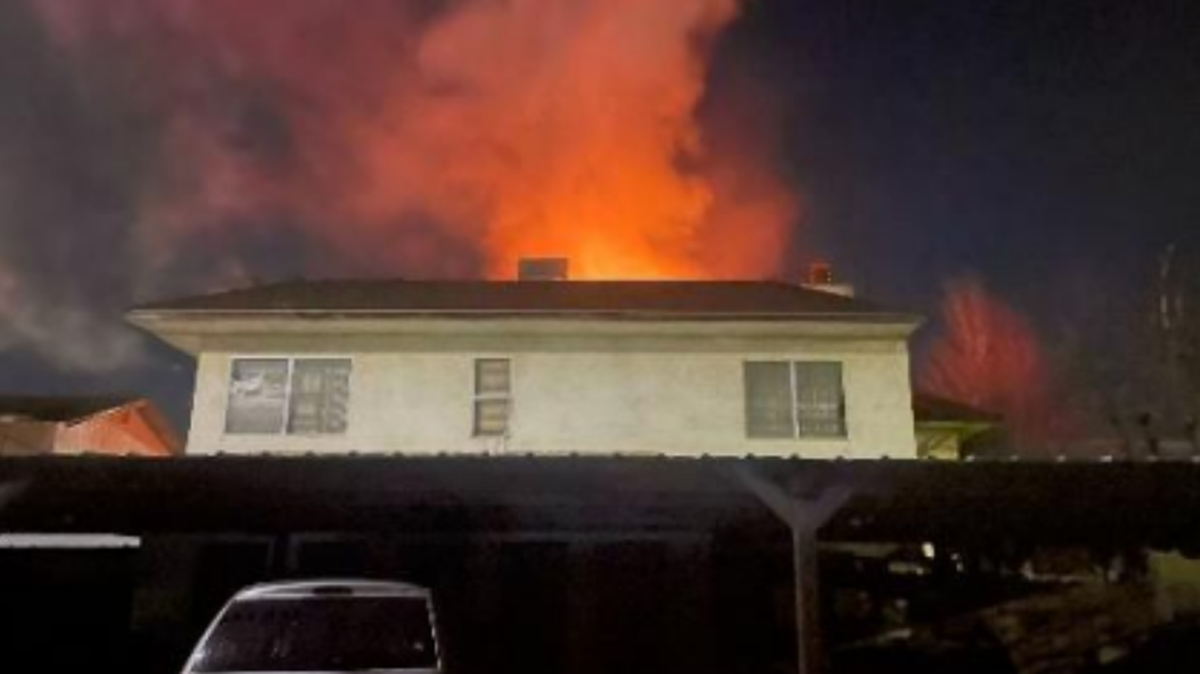 A fire at an apartment building on the 300 block of Wayside Drive in Turlock on March 11, 2025.