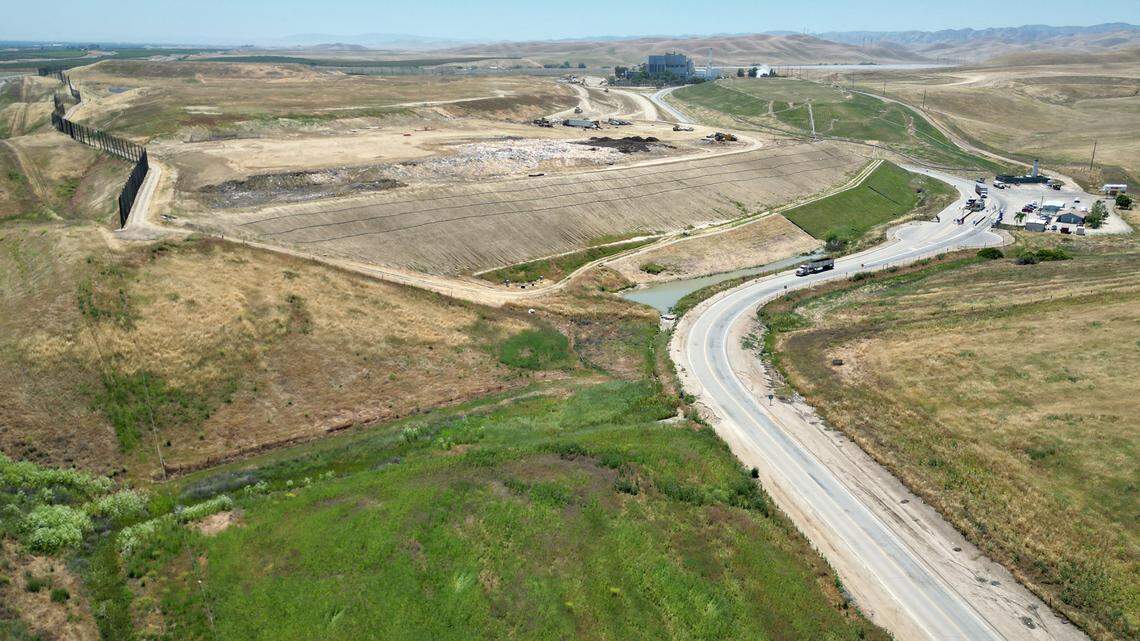 Covanta waste-to-energy plant and landfill on Fink Road near Crows Landing, Calif., Friday, May 19, 2023. The Covanta Stanislaus incinerator, burns at least 243, 000 tons of waste annually.