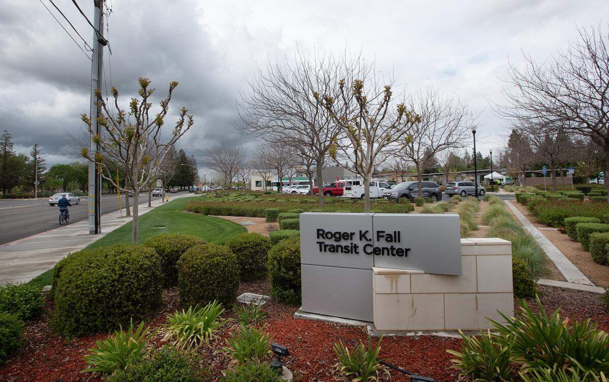 Turlock transit center on Golden State Boulevard in Turlock, Calif., on Monday, March 28, 2022.