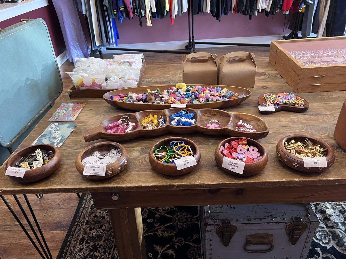Ambition Vintage in Modesto has plenty of trinkets, from pins to hair clips.