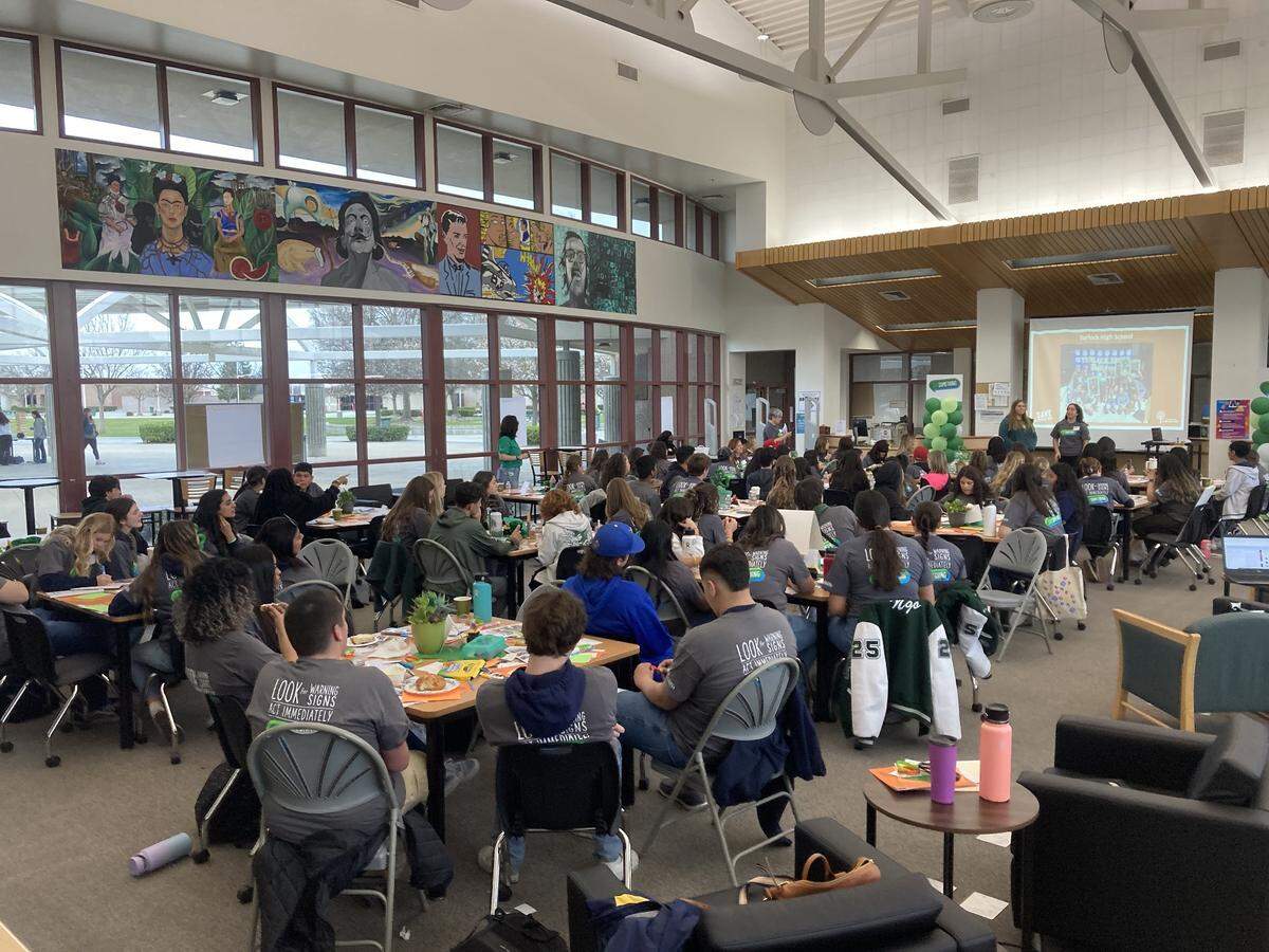 Roughly 100 student leaders from elementary, junior and high school students across Turlock Unified School district were chosen to participate in a workshop to prevent violence among the youth in their communities on March 9, 2023 at Pitman High School.